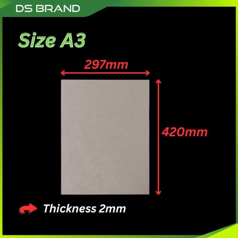 Kadbod Tebal / DIY Grey ChipBoard / Hard Card Board / Thick Cardboard / Papan Kad Keras - DS Brand M - Image 7