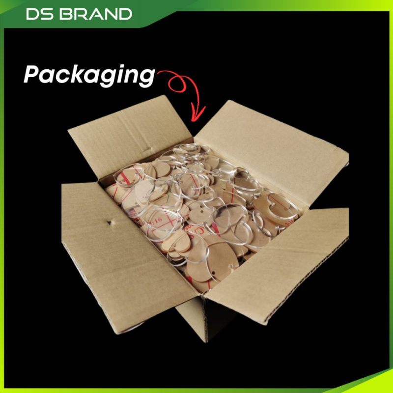 Keychain Bentuk Hati Acrylic Kosong DIY TERMURAH jual 1kg & 4kg / BORONG / Blank Heart Keychain Mix Size / DIY Arts M - Image 6