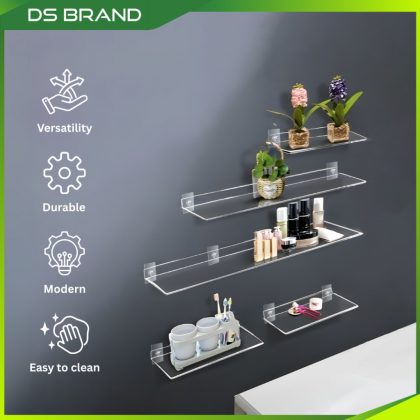 Toilet Acrylic Wall Shelf