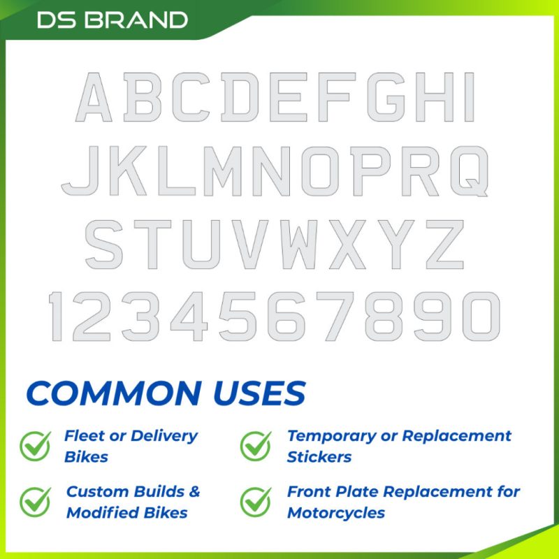Pelekat Plate Motor Nombor / JPJ Putih Approve / Sticker Nombor Plat Motor / JPJ Motor Plate Number  Sticker M - Image 8