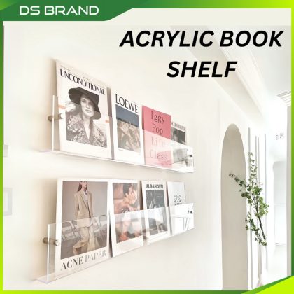 Acrylic Rak Buku Dinding / Wall Book Shelf M