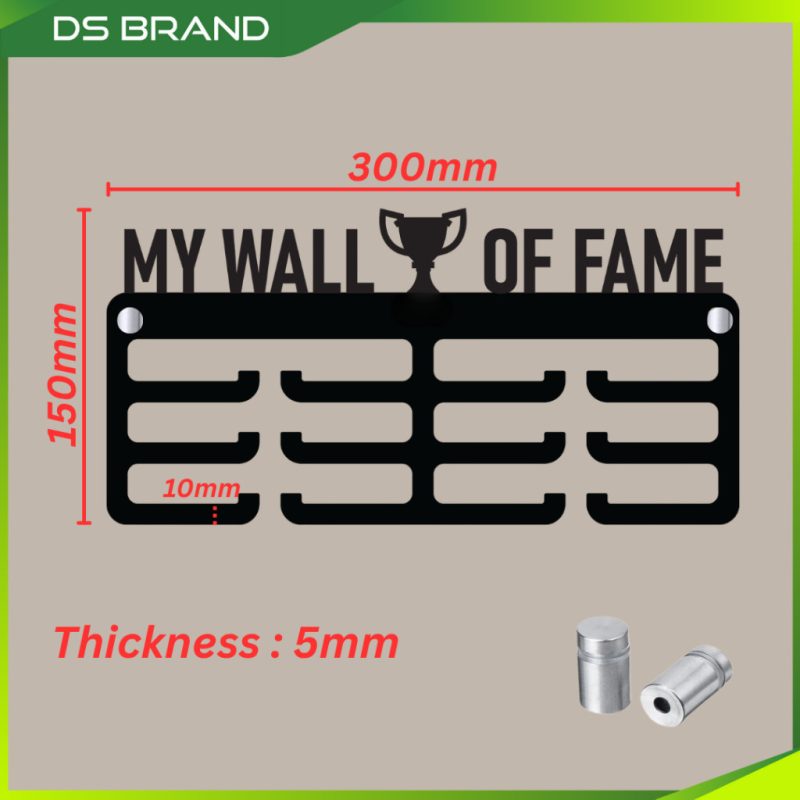 Pingat Gantung Dinding / Medal Wall Hanger / Acrylic 5mm Thick / Medal Organizer / DS Brand M - Image 5