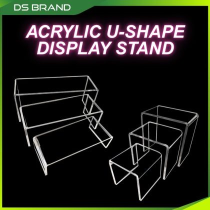 Paparan Akrilik Bentuk-U/Bentuk-N, Rak Paparan Kasut / Buku & Koleksi Hiasan — Acrylic U-Shape/N-Shape Display Stand -