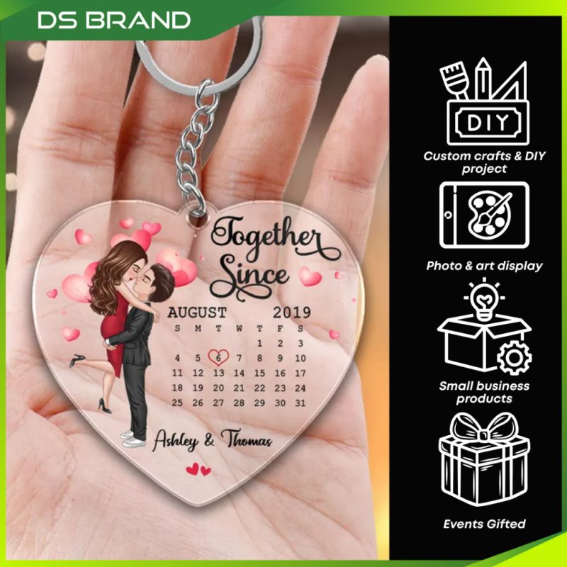Keychain Bentuk Hati Acrylic Kosong DIY TERMURAH jual 1kg & 4kg / BORONG / Blank Heart Keychain Mix Size / DIY Arts M - Image 3