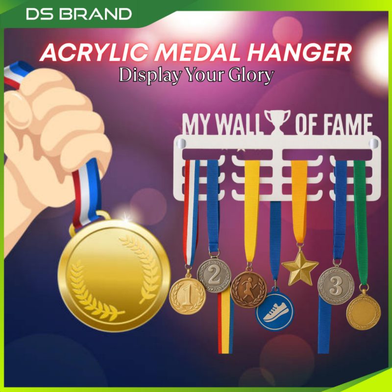Pingat Gantung Dinding / Medal Wall Hanger / Acrylic 5mm Thick / Medal Organizer / DS Brand M - Image 3