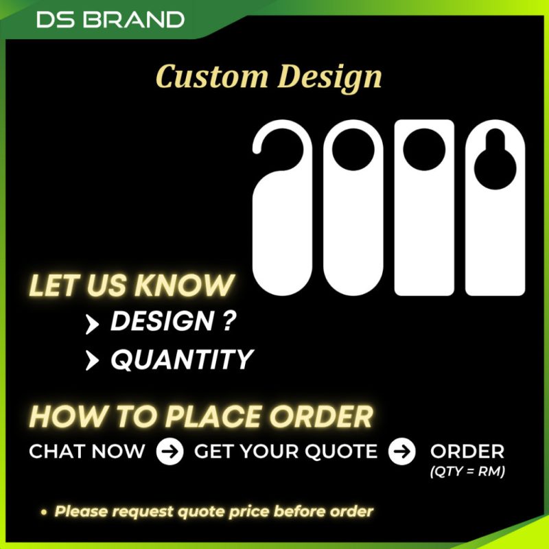 Penyangkut Tanda Tombol Berkualiti Ketebalan 5mm Akrilik/Knob Sign Hanger Quality Acrylic 5mm Thickness with UV Print M - Image 5