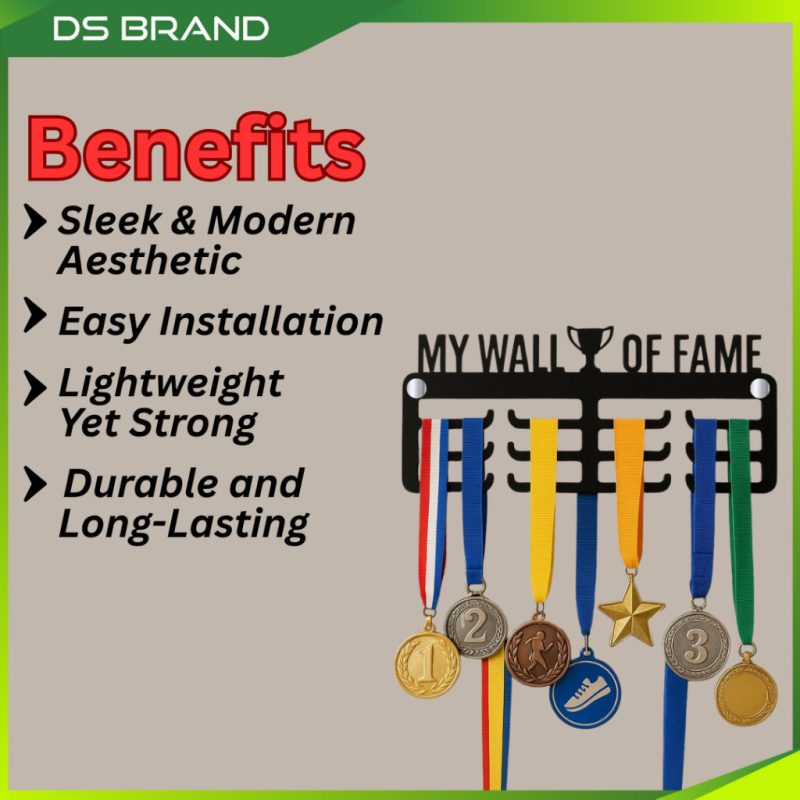 Pingat Gantung Dinding / Medal Wall Hanger / Acrylic 5mm Thick / Medal Organizer / DS Brand M - Image 2