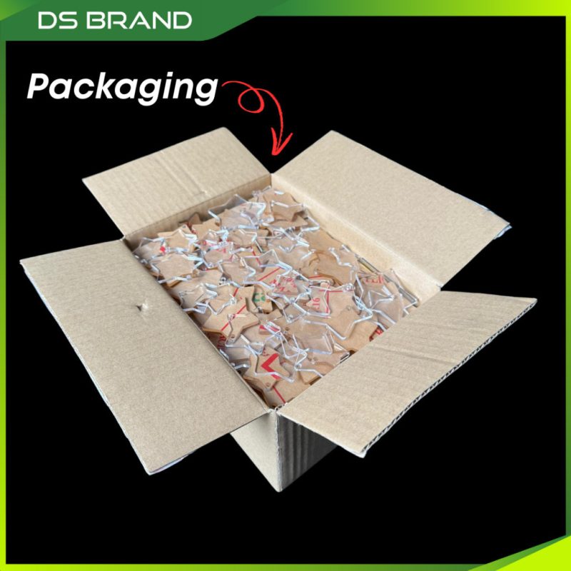 Keychain Bentuk Bintang Acrylic Kosong DIY TERMURAH jual 1kg & 4kg / BORONG / Blank Star Keychain Mix Size / DIY Arts M - Image 6