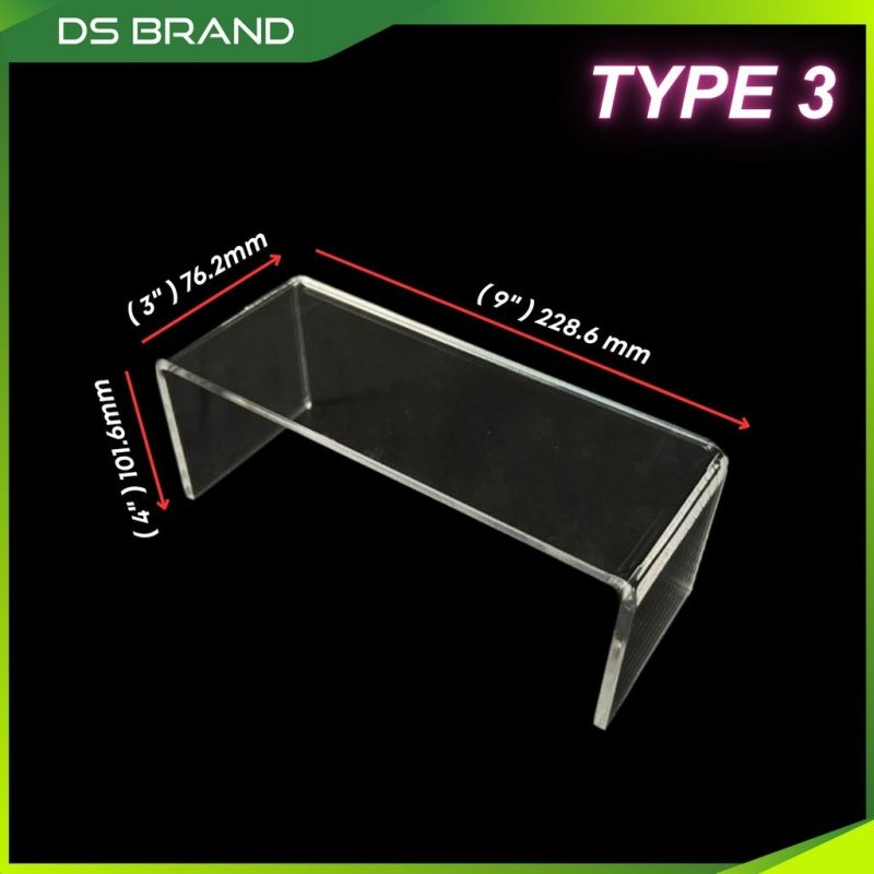 Paparan Akrilik Bentuk-U/Bentuk-N, Rak Paparan Kasut / Buku & Koleksi Hiasan — Acrylic U-Shape/N-Shape Display Stand - - Image 11