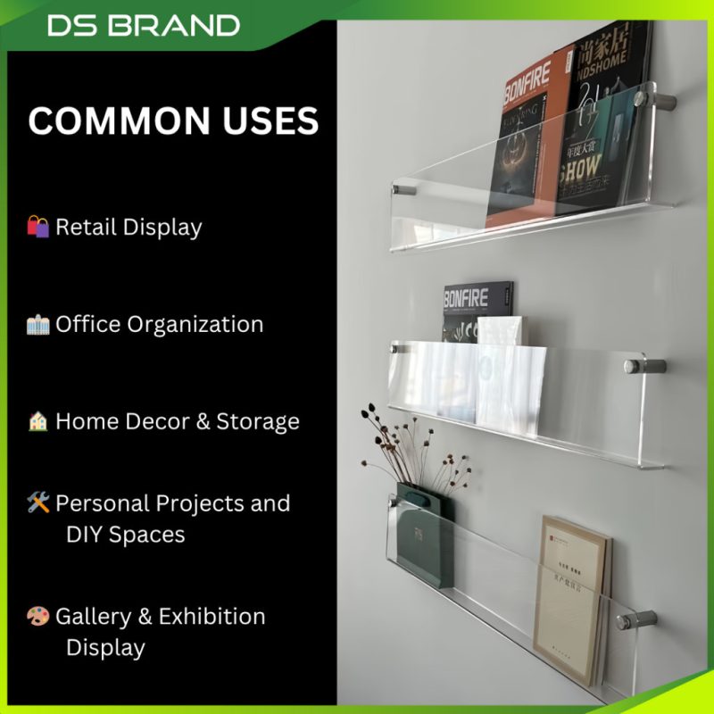 Acrylic Rak Buku Dinding / Wall Book Shelf M - Image 3