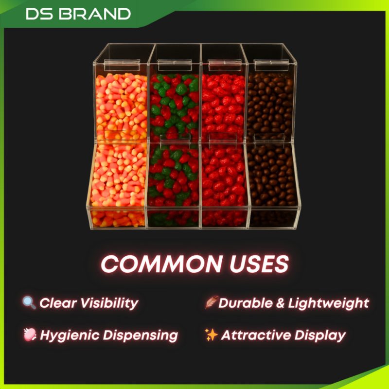 Petak Paparan Dispenser Gula-Gula / Candy Dispenser Display Compartment / Dry Food / Nut / Cereal Dispenser/DS Brand M - Image 2